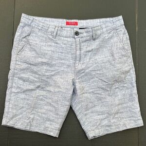 GUESS Men's Light Gray Flat Front Shorts Sz 38